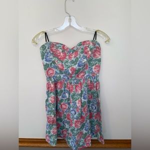 Strapless flower dress, Forever 21, size S